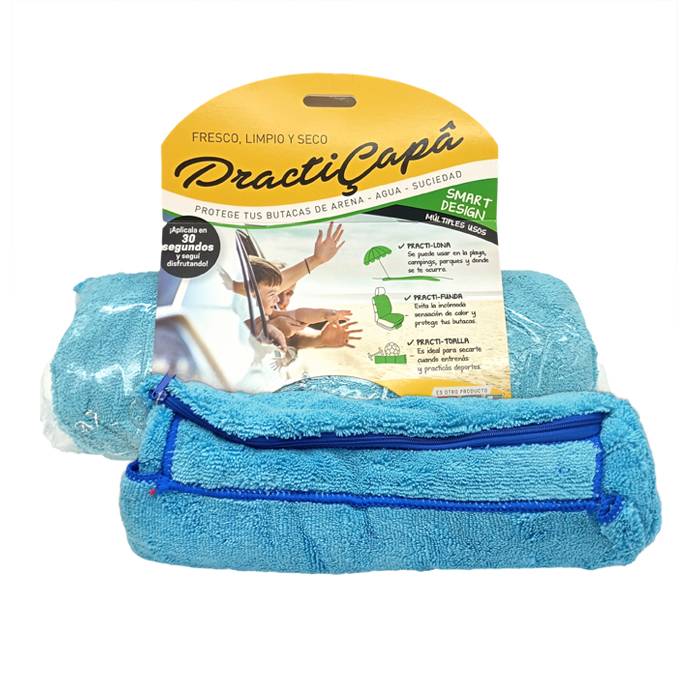 Funda Cubre Asiento Celeste Microfibra