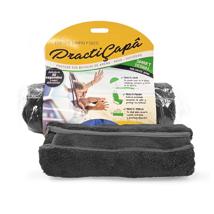 Funda Cubre Asiento Gris Microfibra