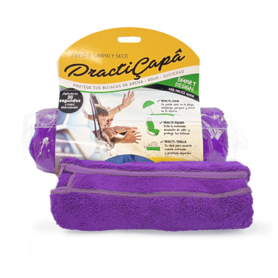 Funda Cubre Asiento Lila Microfibra