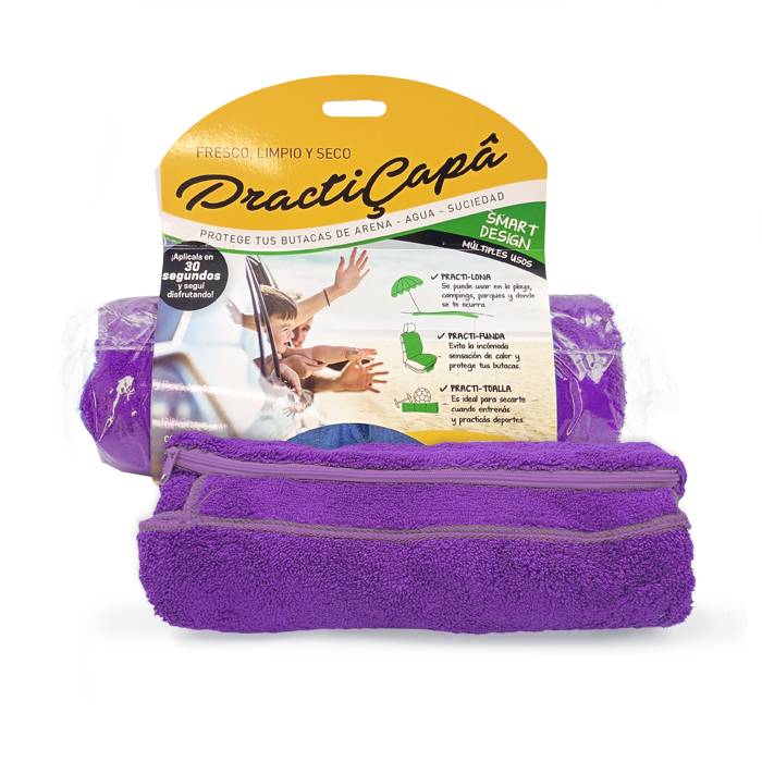 Funda Cubre Asiento Lila Microfibra
