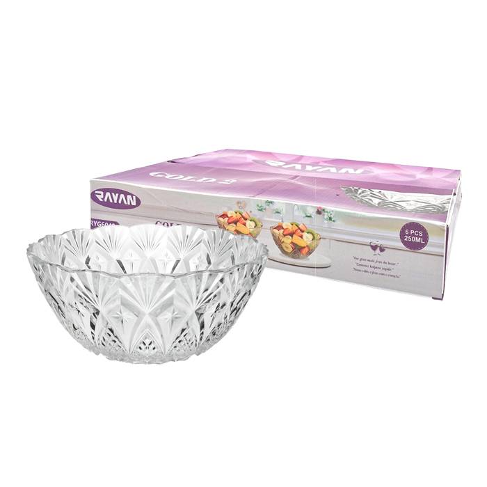 Compotera Vidrio Gold 2 Pack X6