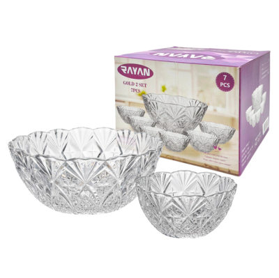 Set Bowl + 6 Compoteras Gold