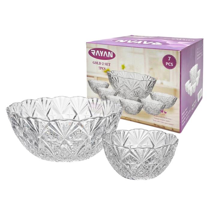 Set Bowl + 6 Compoteras Gold