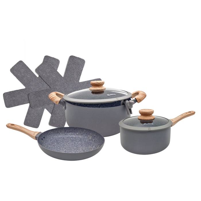 Bateria Hudson Granito New 5 Piezas