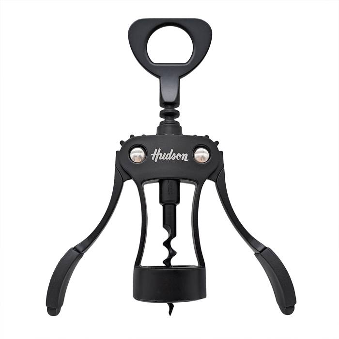 Tirabuzon Doble Palanca Acero Negro Hudson