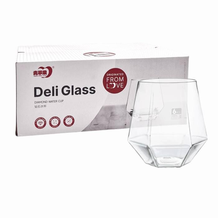 Vaso Vidrio Hexa. Transp. 330Cc. Pack X6