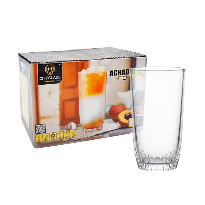 Vaso Vidrio Aghadir 230Cc Pack X6