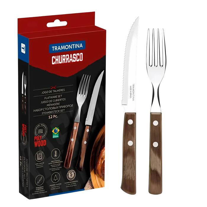 Set Cubiertos Natural Wood 12Pz.