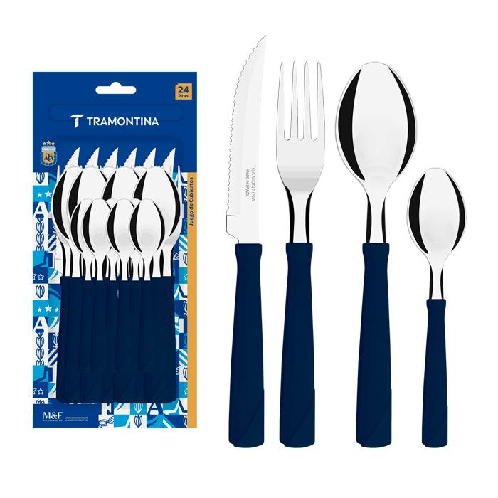 Set 24 Cubiertos Azul New Kolor