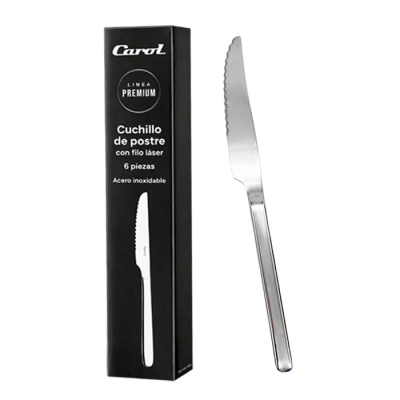Cuchillo Postre Acero Inox. Carol Caja X6
