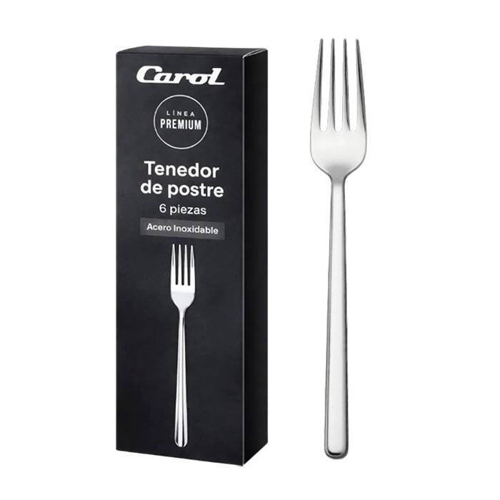 Tenedor Postre Acero Inox. Carol Caja X6