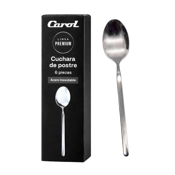 Cuchara Postre Acero Inox. Carol Caja X6