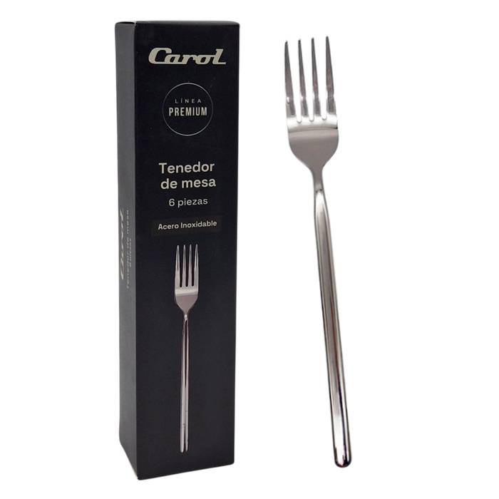 Tenedor Acero Inox. Carol Caja X6