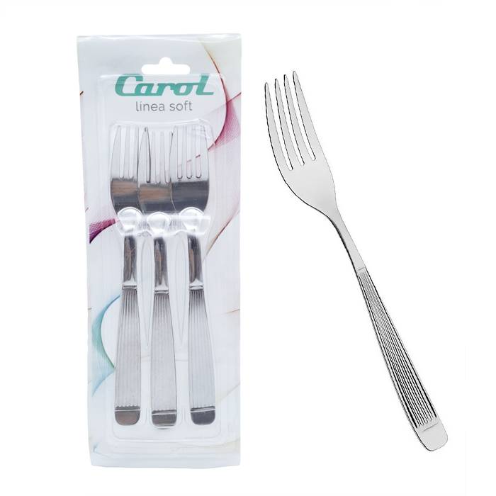 Tenedor Acero Carol X 3