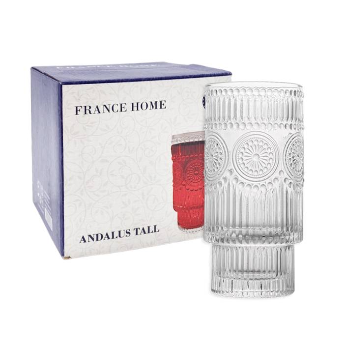 Vaso Vidrio Andalus 330 Ml. Pack X4