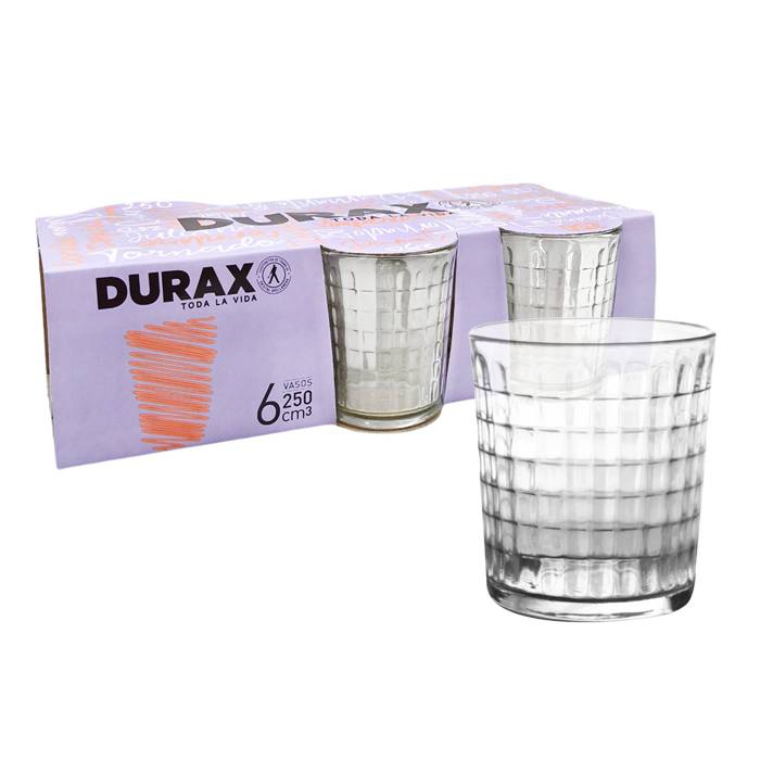 Vaso Durax Diamante 250Cc Pack X6