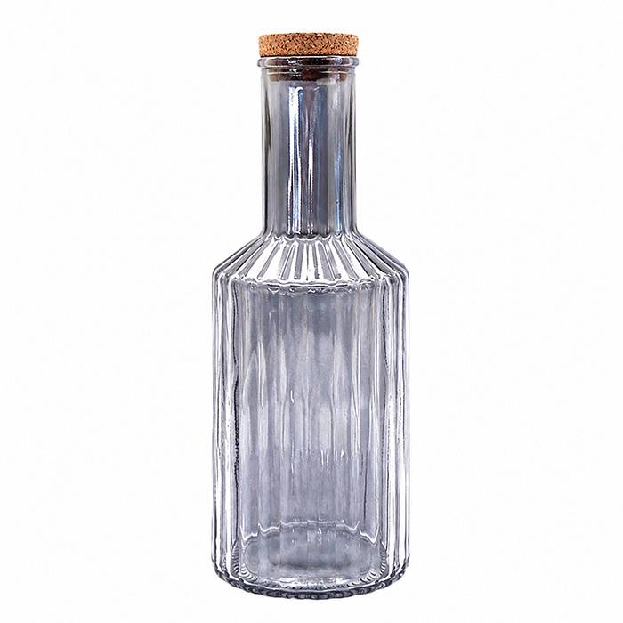Botella Vidrio Rayada Fume T/Corcho 950Ml